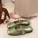 Highly Stylish Chinese-style Closed-toe Slippers, 2025 New Summer Model, With Traditional Chinese Prints, Flat-soled,_vogvips.com