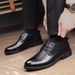 Autumn New Slip-On Business Wear-Resistant Breathable Lace-Up First Layer Cowhide Formal Men's Shoes_vogvips.com