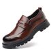 Men's slip-on loafers Men's leather business casual platform shoes_vogvips.com
