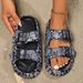 Summer Retro Cashew Flower Graffiti Women's Slippers Beach Vacation Sand Walk Leisure Commuting Fashion Versatile Soft Sandals_vogvips.com