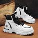 European Warm Series High-top Martin Spring 2025 New Work Shoes Men's Korean Version Versatile British Style Thick-soled Ankle Boots_vogvips.com