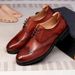 British Perforated Top Layer Cowhide Men's Business Dress Leather Blok Carved Oxford Shoes_vogvips.com