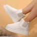 Women's Winter Snow Boots With Thick Sole, Soft Fleece Lining, Round Toe Slip-On Design For Comfort And Warmth In Cold Weather_vogvips.com