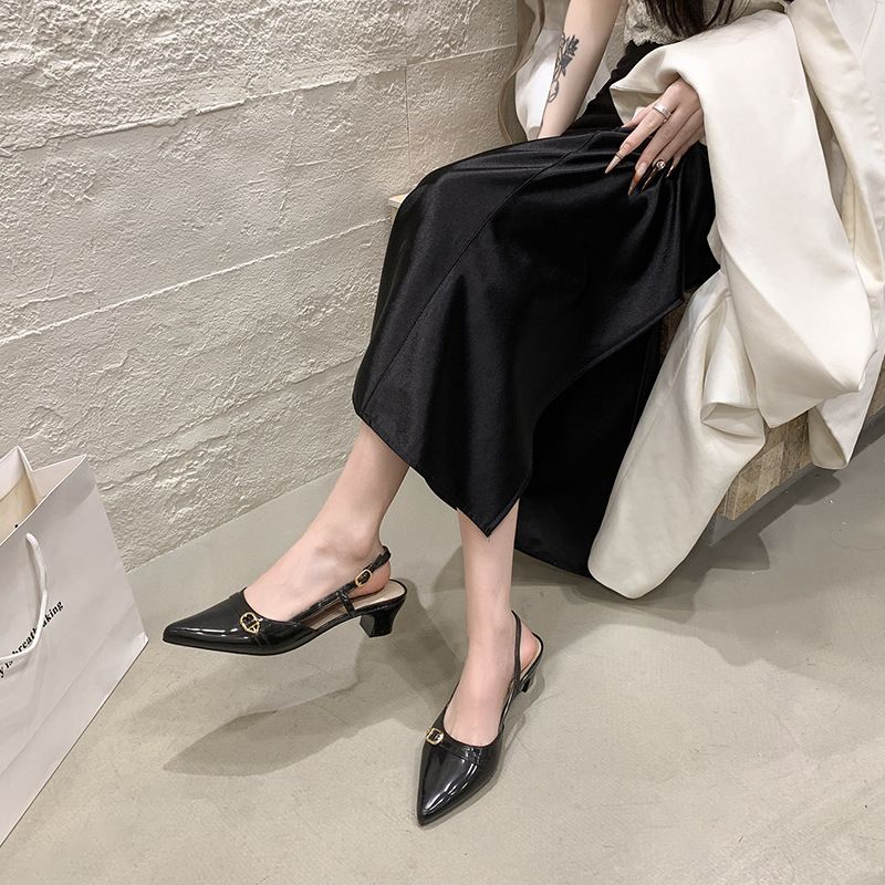 Comfortable Versatile Niche Mid-heel Women's Shoes Outdoor Wear, Stylish New French Style Summer, Suitable For Pairing_vogvips.com