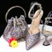 Classic Silver Pointed Toe Fashion Shoes For Women Wine Glass Heel Colorful Diamond Bucket Bag Large Size 41 42 43_vogvips.com