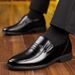 Men's Slip-On Dress Shoes Breathable Comfort Loafers For Business Casual_vogvips.com