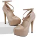 Women S Stiletto Pumps Sexy Shallow Round Toe Slingback Super Platform Ankle Strap High Heels Elegant Banquet Party_vogvips.com