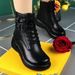 2023 Autumn Winter New Women's Leather Warm Flat Comfortable Non-Slip Martin Boots_vogvips.com