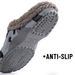 CRACOMIN Fur Lined Clogs Women Men Waterproof Graden Shoes Winter Fuzzy Slippers Plush Bedroom Shoes Outdoor Fashion Fur Clogs_vogvips.com