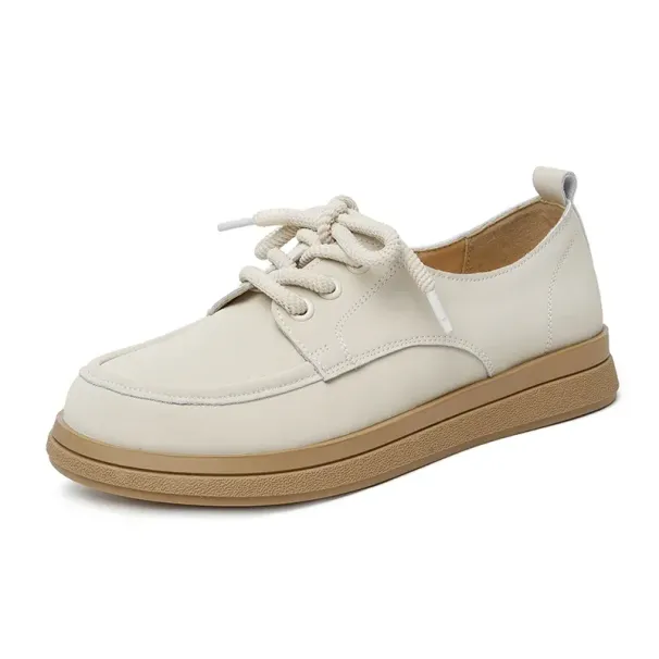 AIYUQI Women's Flats Genuine Leather Straps Student British Style Large Size Spring Shoes Women_vogvips.com