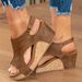 European And American Cross-border Direct Supply Foreign Trade Large Size 43 Wish Women's Wedge Heel Peep-toe_vogvips.com