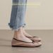 Super Soft Cowhide Square-Toed Women's New Flat With Bow, Shallow Mouth Loafers, New-Style Soft-Soled Ballet Shoes_vogvips.com