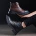 European Warm Series New Martin Thick Sole Leather British Style Short Autumn Winter Boots Men_vogvips.com