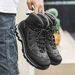 Warm And Comfortable Outdoor Leisure Hiking Boots Lace-up Thick-soled Heightening Men's Boots_vogvips.com