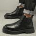 Chelsea Boots Men's Sleeve Leather Boots Enhanced Style High Top Casual Leather Shoes Short Martin Boots_vogvips.com