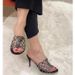 High Heels 2025 Summer New Large Size Foreign Trade Sandals Women's Snake-Shaped Rhinestone European And American Style_vogvips.com