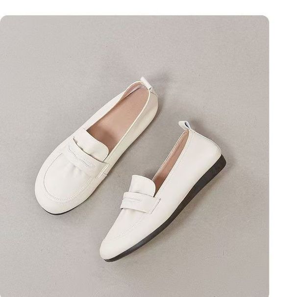 Soft Leather Soft-soled 2026 New Summer Comfortable Flat Slip-on Loafers Women, Suitable Commuting And For Mothers,_vogvips.com