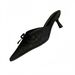 2026 Spring New European And American Style Open-Back Pointed Toe Lace Bow Elegant Sandal High Heel Cloed-Toe_vogvips.com