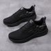 Euro Step Sports Spring Summer New Mesh Breathable Lightweight Men's Trendy Running Shoes Black Fabric_vogvips.com