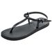 PVC Women's Sandals, Fashionable Outdoor Flat Non-slip Summer Roman Flip-flop Beach Shoes_vogvips.com