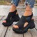 Summer Elegant And Sexy Wedge Thick Soled Sandals Fashionable Best Selling New Comfortable Plus Size Beach Women's Shoes_vogvips.com