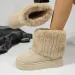 Platform Womens Round Toe Warm Thickened Plush Winter Mid-calf Boots Thick Sole Casual Comfortable Anti-slip Women Snow_vogvips.com