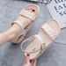 Cross-border Spring-summer Roman Flat Sandals For Women, One-strap Open-toe Women's Sandals, Student Outdoor Pleated_vogvips.com