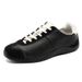 Men's Retro Lace-Up Soft-Soled Ballet Style German Training Shoes White Casual Sneakers Breathable NB61_vogvips.com