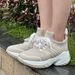 Pink White Color-Blocked Fashionable Women's Thick-Soled Dad Shoes With Fly-Knit Straps, Height-Increasing Sneakers For_vogvips.com