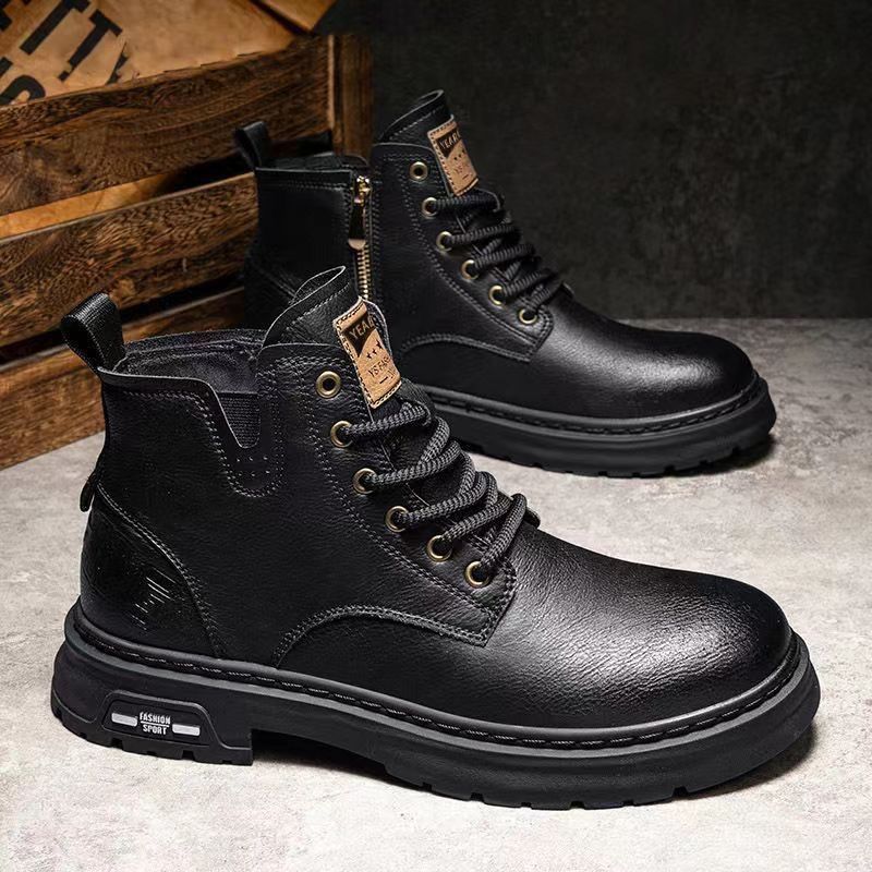 European Warm Series Martin Boots Trendy Casual Versatile Warm Work Non-Slip Wear-Resistant Fashion Sports Men's Shoes_vogvips.com