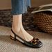 French Low-heeled Retro Baotou Sandals For Women 2023 Summer New Style Back Empty Horsebit Suede Strap Sandals For Women_vogvips.com