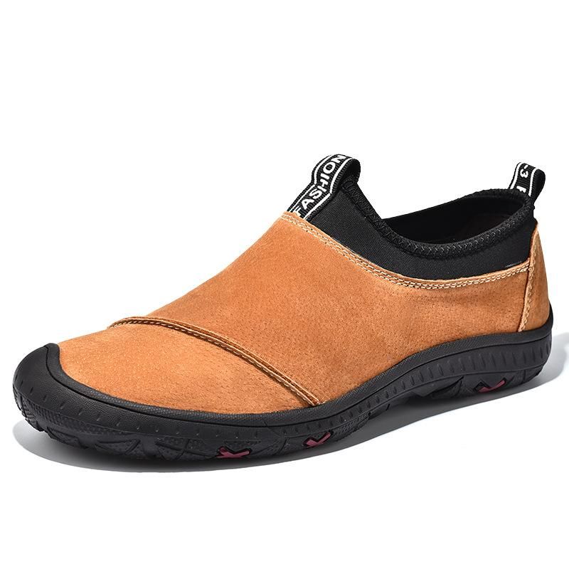 Popular Large-size Pigskin One-pedal Handmade Four-season Versatile Casual Men's Shoes_vogvips.com