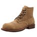 Martin 8111 American Suede Style Genuine Leather Work Men's Short Paratrooper Boots Cowhide 8083_vogvips.com