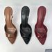 New Patent Leather Pointed-toe High-heeled Sandals For Women, Summer Open-toe Stiletto Mules, Fashionable Commuting And_vogvips.com