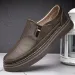 Spring Outdoor Oxford Shoes Comfortable Massage Soles Casual Shoes Men's Loafers High Quality Flat Sole Genuine Leather Shoes_vogvips.com