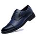Man Stylish Derby Shoes Woven Leather Dress Mens Brogue Men Lace-Up Business Casual Office Party Wedding Shoe_vogvips.com