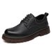 Men's Martin Boots Low Chunky Sole Leather Casual Shoes Retro Fashion Boots_vogvips.com