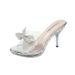Round Toe Waterproof Platform Fashion New Transparent Thin Heel High Heel Casual Fashion Sandals Women's Slippers_vogvips.com
