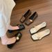 Square-toed Loafers 2025 New Model French Retro Gentle Flat Casual Leather Soft Sole Mary Jane Shoes_vogvips.com