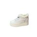 New Genuine Leather White Women, 8Cm Height Increasing Platform Shoes, Winter Fleece-Lined Thick-Soled Fur Shoes_vogvips.com