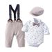 Autumn New Long Sleeve Romper Set Infant Clothing Boys Fashion Gentleman Outfit_vogvips.com