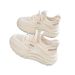 Daddy Shoes Women's Shoes Thick-soled Breathable Single Mesh Casual Sports White Shoes_vogvips.com