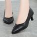 High Heels Women's Work Women's Shoes One Pedal Soft-soled Temperament Leather Shoes Women's Single Shoes_vogvips.com