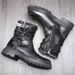 European Warm Series Autumn Winter Genuine Martin High Top British Leather Military Korean Style Motorcycle Men Boots_vogvips.com