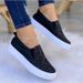 Women's plus Size Low Top Athletic Casual Shoes Breathable Sequined Slip on Sneakers_vogvips.com