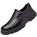 European Warm Series Autumn Winter New Men Large Size Casual Leather Middle-aged And Elderly Fleece-lined Cowhide Dad Men's Shoes Slip-on_vogvips.com