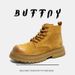 Big Yellow Boots Hollow Breathable Martin Boots Retro Tooling Boots Double Inner Height Boots_vogvips.com
