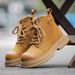 New Martin Boots Rhubarb Boots Pigskin Breathable Lace-up Versatile Tooling Boots Comfortable Mid-top Men's Shoes 9125_vogvips.com