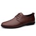 Men's Casual Leather Shoes Large Size Lazy Shoes Lace-up Casual Men's Shoes Tide Driving Lazy_vogvips.com