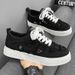 2026 Spring Versatile Breathable, Popular Style, Distressed Black Men's Unique Cloth Shoes, High-End Canvas Shoes_vogvips.com